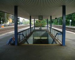 Unterführung auf einem Bahnhof