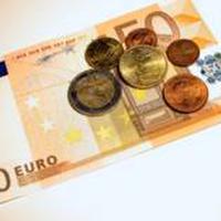 50-Euro-Schein und Euro-Münzen