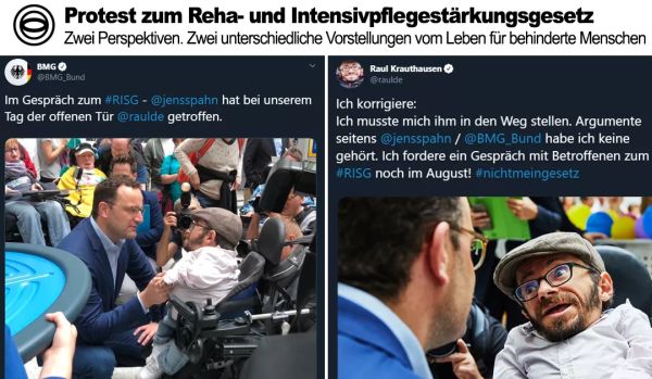 Raul Krauthausen im Gespräch mit Jens Spahn - zwei Perspektiven