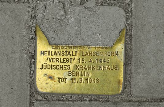Stolperstein mit fehlendem Namen