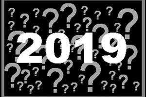 2019 eingebettet in Fragezeichen