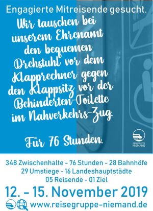 Engagierte Mitreisende gesucht