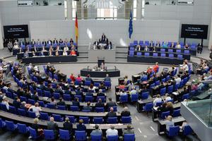 Blick in das Plenum des Deutschen Bundestages