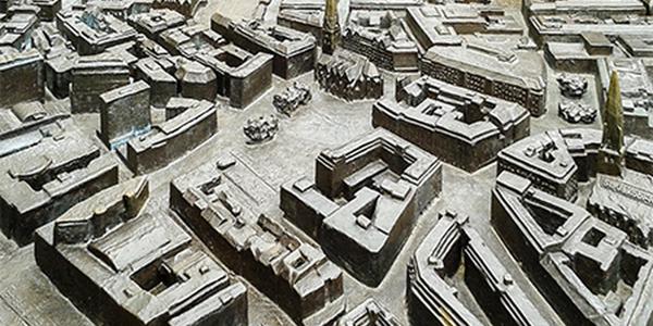 Taktiles Stadt-Modell von Hamburg