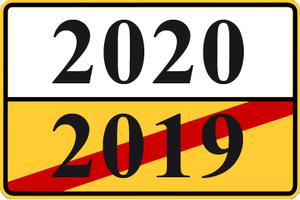 2019 durchgestrichen, darüber 2020