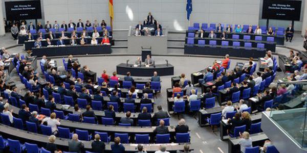 Blick in das Plenum des Deutschen Bundestages
