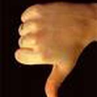 Hand mit Daumen runter