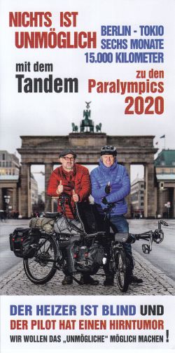 Vorderseite des Flyers mit Hinweisen auf die Veranstaltungen beim Start
