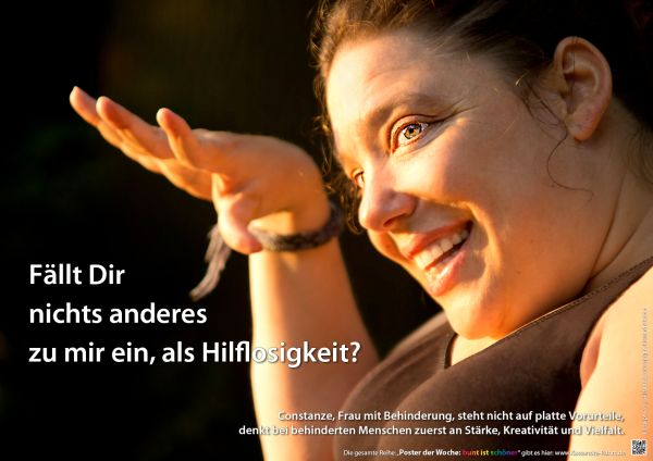 Poster: Nahaufnahme einer schönen Frau