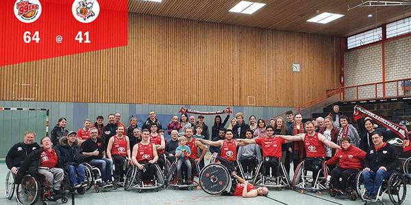 RBC Köln 99ers nach dem Sieg gegen die Hot Rolling Bears Essen