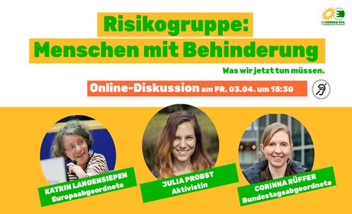 Plakat zur Ankündigung der Online-Diskussion