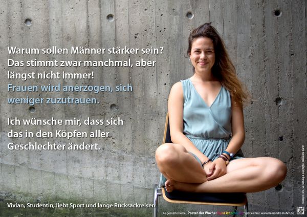 Junge Frau fragt: Warum sollen Männer stärker sein?