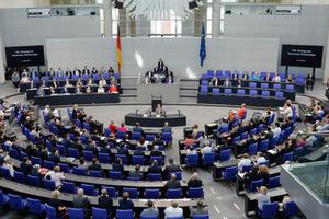 Blick in das Plenum des Deutschen Bundestages