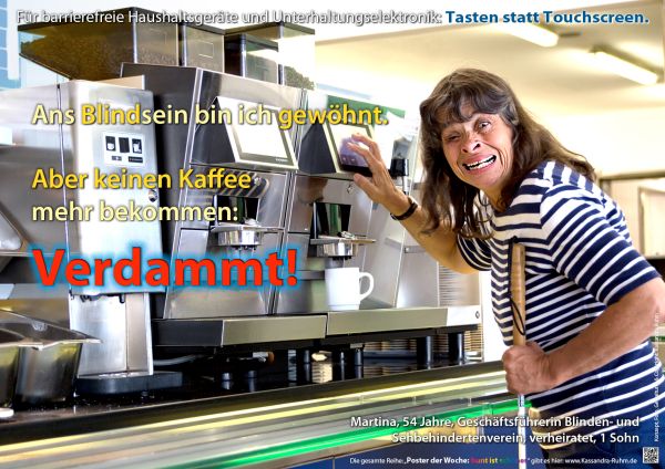 Poster: Touchscreen an Kaffeemaschine