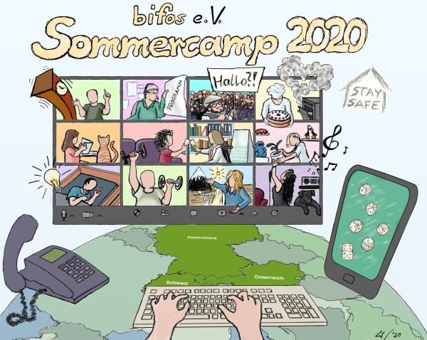Zeichnung vom Sommercamp 2020 von Marleen Soetandi