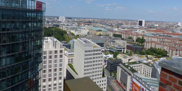 Blick auf Berlin vom Hochhaus am Potsdamer Platz