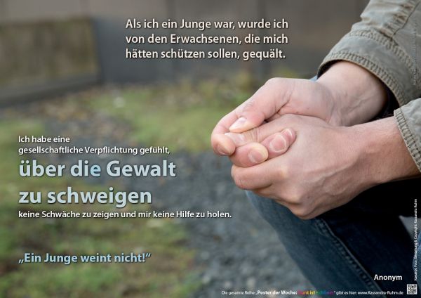 Poster: über Gewalt schweigen