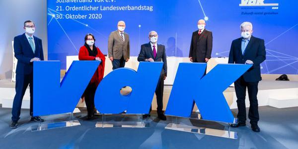 Der wiedergewählte, geschäftsführende Vorstand des Sozialverbands VdK NRW