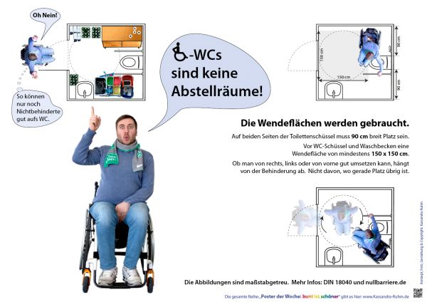 Poster: Rolli-WCs sind keine Abstellräume
