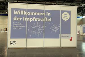 Bild von der Impfstraße in der Wiener Messe