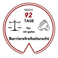 Logo: Noch 92 Tage für ein gutes Barrierefreiheitsrecht