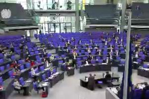 Blick in den Plenarsaal des Bundestages