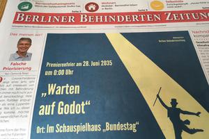 Foto zeigt Ausschnitt Berliner Behindertenzeitung