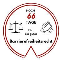 Logo: Noch 66 Tage für ein gutes Barrierefreiheitsrecht