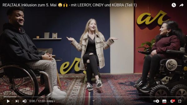 Screen-Shot vom Live-Talk Inklusion der Aktion Mensch