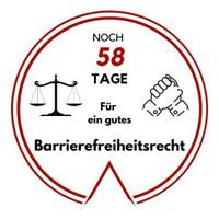Logo: Noch 58 Tage für ein gutes Barrierefreiheitsrecht