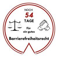 Logo: Noch 54 Tage für ein gutes Barrierefreiheitsrecht