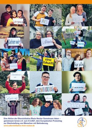 Poster der Elterninitiative Rhein-Neckar: Vergesst uns nicht!
