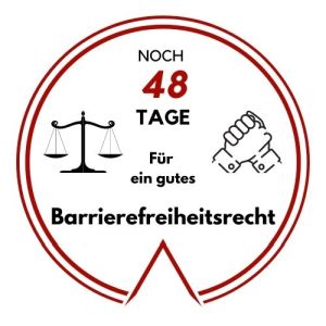 Logo: Noch 48 Tage für ein gutes Barrierefreiheitsrecht