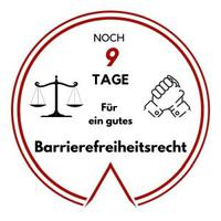 Logo: Noch 9 Tage für ein gutes Barrierefreiheitsrecht