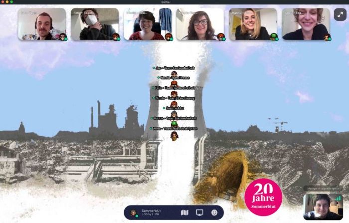 Screenshot der Veranstaltungen