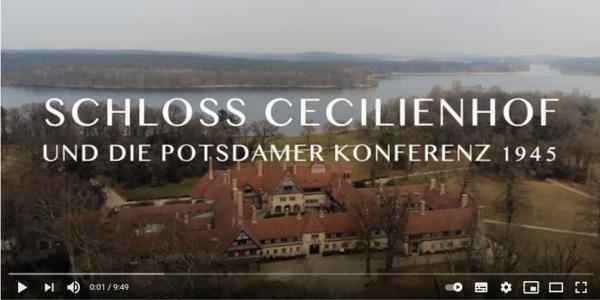 Screenshot der Startseite des Videos über das Schloss Cecilienhof und die Potsdamer Konferenz