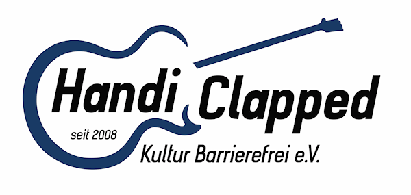 symbolische Gitarre mit Schriftzug HandiClapped Kultur Barrierefrei e. V.