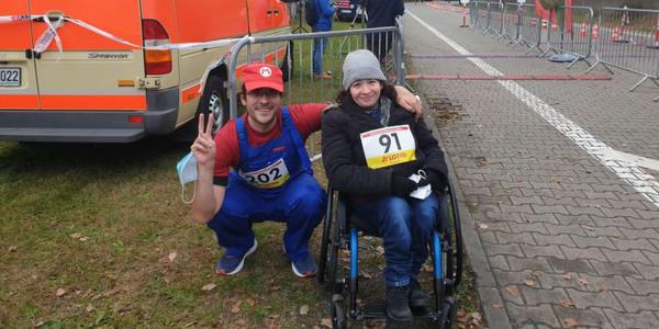 Stephan Riedl und Irene Alberti beim Darmstädter Martinslauf