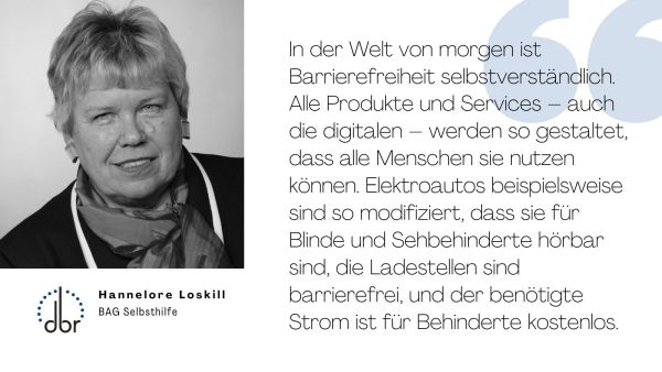 Statement von Hannelore Loskill, das im Text beschrieben wird