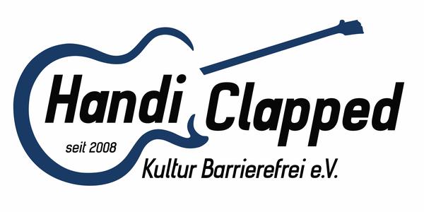 Skizzierte Gitarre mit Text HandiClapped Kultur Barrierefrei e. V.