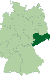 Landkarte Lage Sachsen in Deutschland