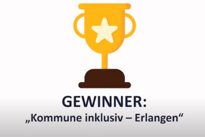 Goldener Pokal des Preises Kommune inklusiv - Erlangen