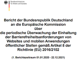 Text Bericht der Bundesrepublik Deutschland an die Europäische Kommission