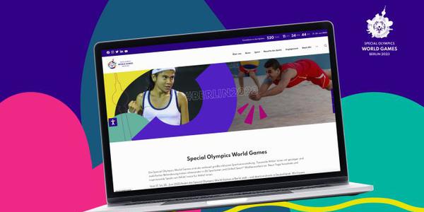 Special Olympics Websites - Bild eines Tablet PC mit den Internetseiten