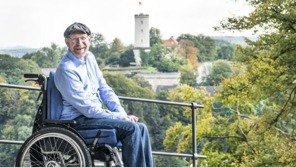 Matthias Klei im Rollstuhl