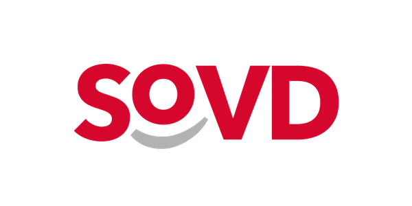 Logo SoVD mit helfender Hand unter dem o