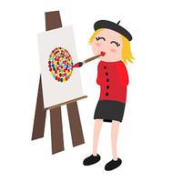 Emoji Mundmaler Mundmaler an einer Staffelei, malt Inklusionssymbol