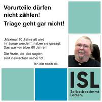 Poster: Vorurteile dürfen nicht zählen! Triage geht gar nicht!