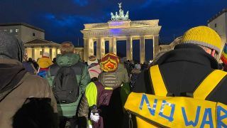 Protest gegen den Krieg am Brandenburger Tor