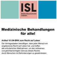 Poster: Medizinische Behandlungen für alle!